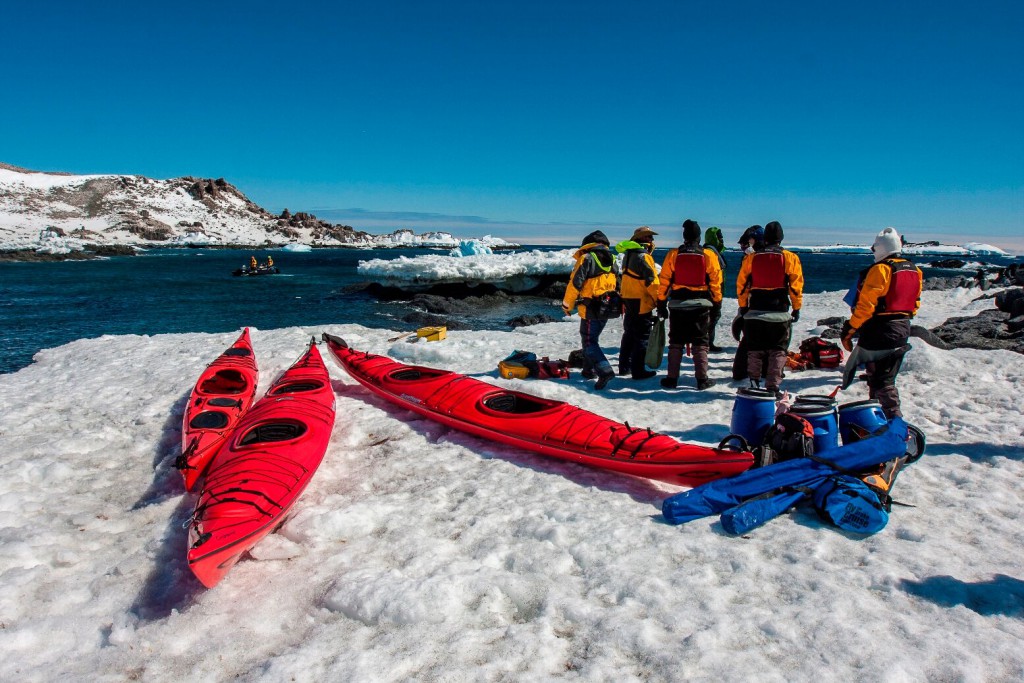 Kayaking, a greta way to see wildlife in Antarctica