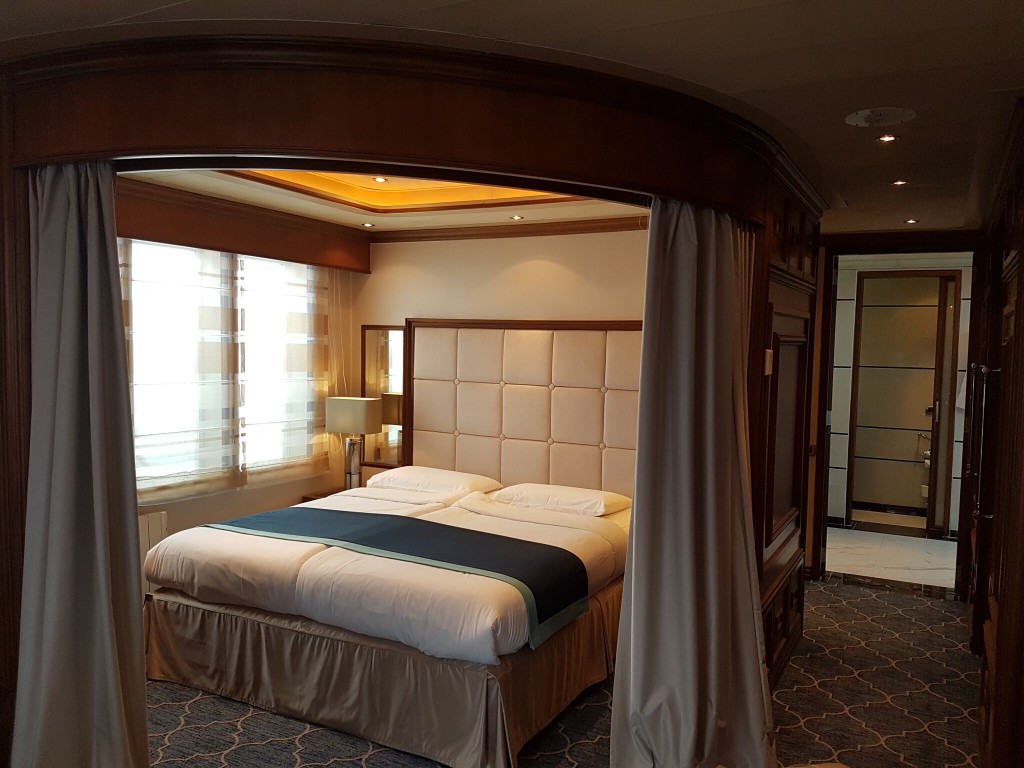 bedroom on a luxury polar cruise ship